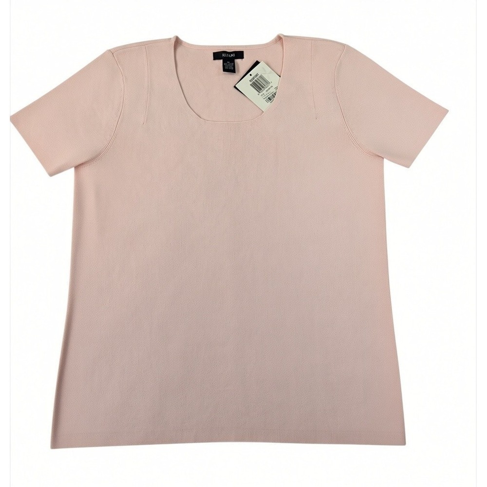 NEW Alfani Womens Medium Vintage Sweater Short Sleeve Pink Lightweight Soft Girl